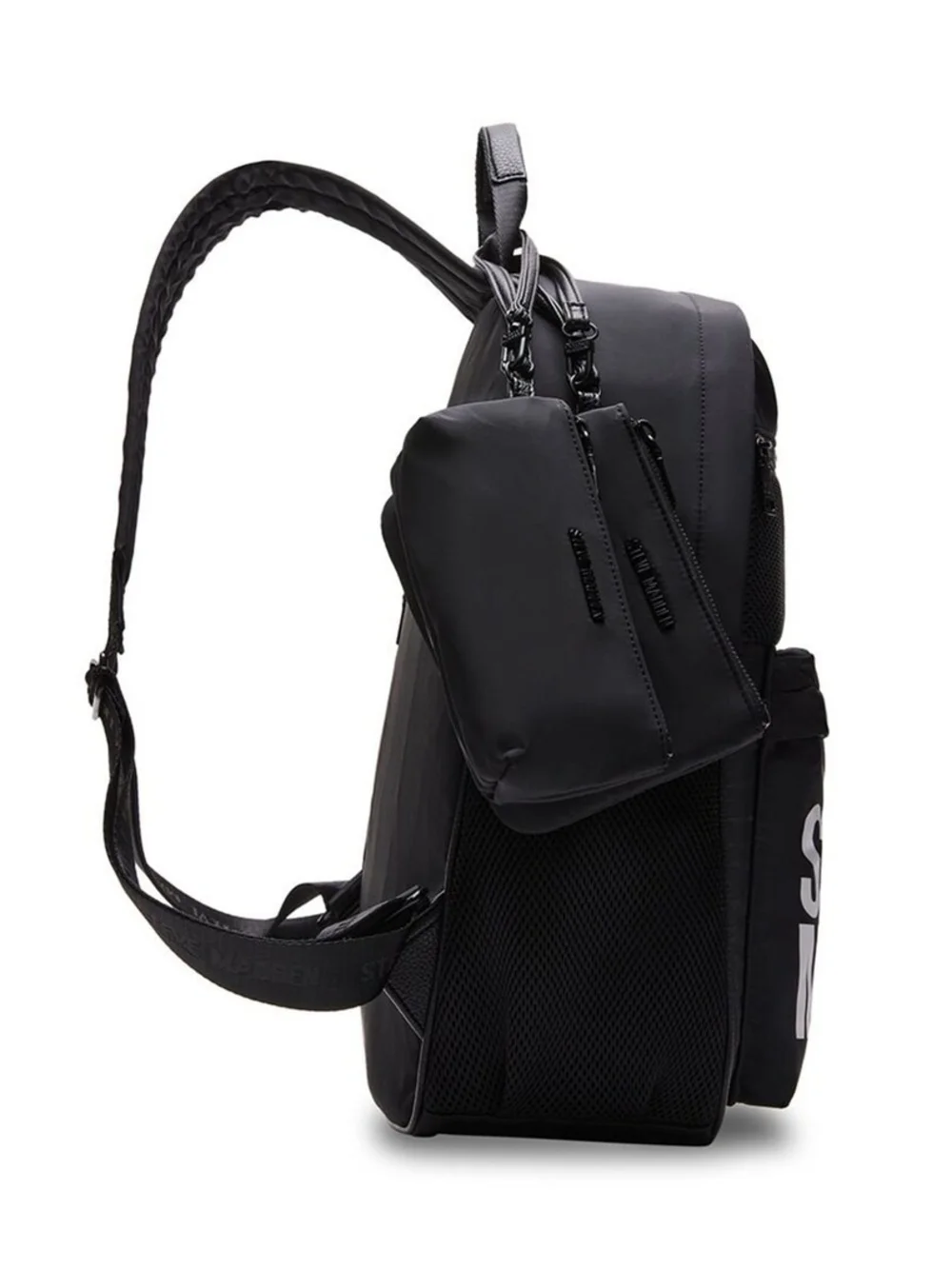 Steve Madden Black Backpack with Bold Front Logo